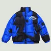 メンズダウンパーカーヒップホップタイ染料メンズハラジュクプリントパッド入りジャケット韓国冬濃い温かいゆるいカジュアルジッパーパフコートカップル220924