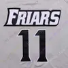 Mitch 2020 Новые NCAA Providence Friars Jerseys 11 хлопковые баскетбольные майки из колледжа с серой размер молодые взрослые все сшиты