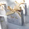 Emballage cadeau de haute qualité Creative Gris Marbre Faveurs De Mariage Boîtes De Bonbons Boîtes De Chocolat En PapierPackageGift Bag Box for Party Baby Shower 220922