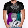 Men's T Shirts Anime Death Note Shirt Man Summer Short Sleeve Horror 3D Print Harajuku Tee Hip Hop Casual Tops