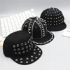 Top Caps 2022 Yetişkin Hip Hop Punk Rock Tam başlık saplamalar perçinler snapback erkekler bboy serin düz zirve beyzbol şapkaları 5560cm197469142309