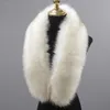 Scarves Winter Large Faux Fur Collar Fake Coat Luxury Women Men Jackets Hood Shawl Decor Female Neck Wraps 220922