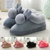 Slippers Autumn Winter Cotton for hom Rabbit Ear Home Indoor Warm Shoes Womens Cute Plus Plush 220926