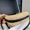 Pochette Bag Women Womener Straw Ava Underarm Bag Bag Paris Brand Beased Beaced Half Moon Crossbody حقائب اليد