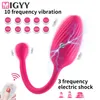 Vibrators Remote Control Kegel Electric Shock Vaginal Balls For Women Clit Stimulation Vibrator Sex Toy Female Masturbation Vibrating Egg 220923