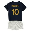 2024 Mbappe Giroud Griezmann Kids Kit Soccer Jerseys National Team 22 23 Kante Benzema Dembele Home Away Football Shirts