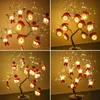 Juldekorationer 20LED SNOWMAN TREE LED Garland String Light Decoration for Home Ornaments Natal Year 220922