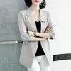 Suisse aux femmes Professional Black Women Blazer 2022 Été Casual Ladies Western Style Fashion Hit Couleur Net Red Blazers