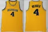basketball Men's Michigan Wolverines 5 Jalen Rose 4 Chris Webber 25 Dwight Howard Jersey University Stitched College Basketbal
