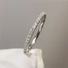 Cluster Rings inbeaut 18K White Gold Plated Pass Diamond Test Round Excellent Cut 01 ct Micro D Color Ring 925 Siver Party Jewelry 220922