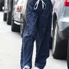 Женские брюки Capris Weekeep Streetwear Случайная спортивные штаны боковые полосы эластичная низкая рост прямой груз y2k Эстетическая брюка бегуна базовая 220922