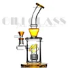 10 pollici Matrix Perc Glass Bong Acqua narghilè Tubi Dab Rig Bruciatore a nafta con ciotola e chiodo al quarzo Accessori per fumatori