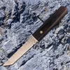 Nouveau R8319 Survival Straight Knife VG10 Damas Steel Tanto Point Blade Palissandre avec manche en acier Couteaux à lames fixes avec gaine en bois
