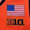 Mitch 2020 New NCAA Illinois Fighting Illini Maillots 21 Kofi Cockburn College Basketball Jersey Orange Taille Jeunesse Adulte