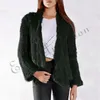 Cappotto da donna in pelliccia sintetica 100 vera maglia cardigan in coniglio Giacca naturale realizzata a mano con colletto irregolare Gilet lavorato a maglia Capispalla 220926