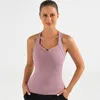 Active Shirts Frauen Close Fit Ärmelloses Fitness Yoga Shirt Einfarbig Geraffte Brust Pads Gym Lauf Top Weibliche Workout Weste