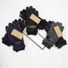 Australien designer handskar herrar vinter fleece handske pekskärm varm handske tonåring nonslip elastisk tellefingers vantar utomhus vindtät mitts gåva