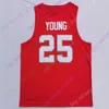 MITCH 2020 NEW NCAA OHIO STATE BUCKEYESジャージ25 Kyle Young College Basketball Jersey Red Gray Size Youth Adult Adult Embroidery