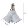 Lamp Holders 2in1 Adjustable E14 Base Light Bulb Adapter Holder Socket Splitter Plug Converter