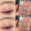 Eye Shadow 9 Color Matte Glitter Eyeshadow Palette Waterproof Long-Lasting Portable Pigment Diamond Shimmer Nude Shiny Makeup