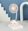 المعجبين الكهربائيين Cartoon Mini Table Fans Mute Student STALTOP STABLE MINI FAN USB MACARONE RECAREABLE DESK ELECTRAL FAN T220924