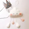 Decorative Figurines Cute Smiling Clouds Nordic Wind Baby Kids Room Nursery Home Cloud Raindrop Wall Hanging Decor Stickers Decal Gifts
