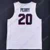 Mitch 2021 Final Four New College NCAA Gonzaga Jerseys 20 Perry Basketball Jersey White Size Men Youth Adult Embroidery