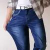 Męskie dżinsy Summer Męskie Rozmiar Plus Thin Spring Autumn Business Casual High Elastic Denim Spodni Klasyczne marka luźne spodnie 220923