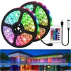 Remsor LED -striplampor RGB 2835 Infrar￶d ljus med fj￤rrkontroll USB Flexibel lampband Randdiod f￶r festivalrumsdator