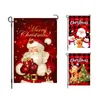 Dubbelsidig julbanner flaggor Snowman Santa Claus Pattern Festival Garden Flag Xmas Party Courtyard Decorated-FLAG T9I002098