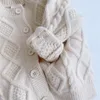 Zimowe dzieciach kardigan jesienna pełna rękaw Solidna dzianina płaszcz marki maluch chłopak dla dzieci sweter kardigan 20220926 e3
