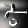 Rubinetti per lavabo da bagno G1 / 2 Acciaio inossidabile di alta qualità a parete Finitura spazzolata Rubinetto Lavatrice Mop Piscina Singola acqua fredda