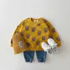 Pullover Born Baby Boys Girls Kids Casual Pullover Toddler Spädbarn Autumn Söta bokstäver Tryckt mönster Långärmad Oneck Tops 05 år 220924