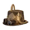 Chapéus de aba steampunk chapéu lolita homens homens vintage retro punk unissex Óculos Fedora Halloween cosplay 220923