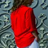 Kadınlar bluz gömlekleri moda uzun kollu artı beden tişörtleri kadınlar için ve sarı bluzlar kadın yaz seksi kırmızı siyah beyaz şifon tunik 3xl 220923