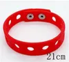 Silicone Bracelet Wristband 21cm Fit Shoe Croc Buckle Charm Accessory Party Favor Gift Fashion Jewelry 15 colors wholesale
