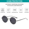 Lunettes de soleil lunettes de mode monture en métal Protection UV Steampunk Vintage cercle lunettes rondes