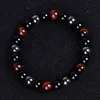 Strand Beaded Bracelets Hematite Tiger Eye Black Onyx Bracelet Natural Stone Wristband for Men Women Fashion Jewelry