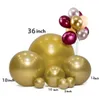 Gelukkige verjaardagsfeestje decoratie ballon globos 36 inch enorme metallic zwart goud chroom latex helium ballonnen kinderen cadeau afstuderen bruiloft slingerdoorlanderde decor