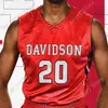 Mitch Custom Davidson Wildcats Basketball Jersey NCAA College Curry Kellan Grady Jon Axel Gudmundsson Luka Brajkovic Carter Collins Luke Frampton