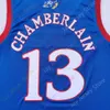 Mitch 2020 New NCAA College Kansas Jayhawks Jerseys 13 Chamberlain Basketball Jersey Blue Size Youth Vuxen All Stitched