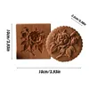 Moldes de cozimento 2022 Padrão Rose Cookie Cutter Stamp Molde de relevo Ferramentas de decoração de artesanato de madeira