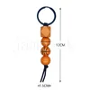 Wooden Beaded Keychain Pendant Sports Basketball Football Baseball Tassel Keychains Wooden Bead Key Chain Keyring DE789