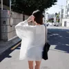 Camicette da donna Camicie estate versione coreana dell'abbigliamento da protezione solare femminile lungo cardigan da spiaggia abbigliamento da spiaggia giacca sottile selvaggia 220923