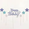 Party Supplies 1pcs Happy Birthday Cake Decoration Star Children Boy Girl Baby Shower Wedding