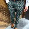 Herenpakken fantastische bedrukte zakenmensen pak broeken kleurrijk cartoon bladpatroon