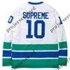 Gla MitNess 10 SUPRE Hockey Jersey Pullover real Full embroidery SUPR Jerseys Black White High Quality