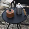 Camp Furniture Mini Portable Foldable Camping Table Tripod Desk For Hiking Fishing Aluminium Alloy Round Collapsible