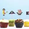 Festliga leveranser cake cupcake pirateparty toppers dekoration ornament topper insertpicksflag dekor tema nautisk segling val