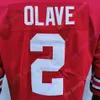 Mitch 2020 Nieuwe NCAA Ohio State Buckeyes Jerseys 2 Chris Olave College voetbalshirt Red Size jeugd volwassene allemaal gestikt
